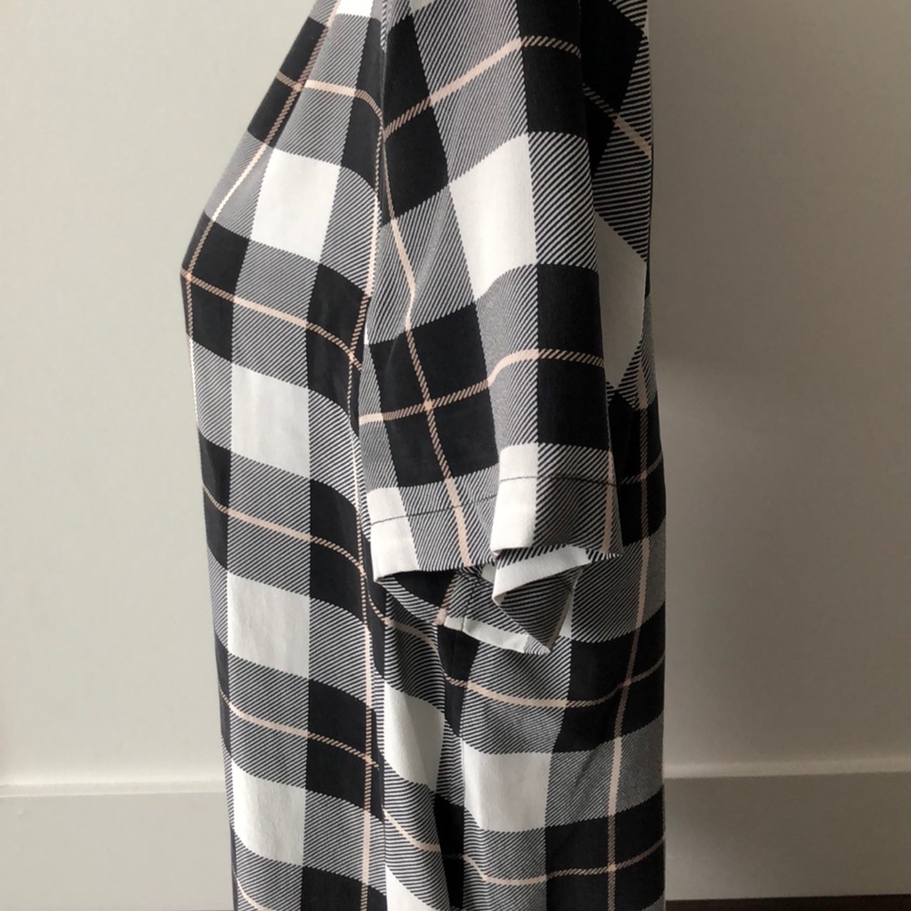 Equipment Plaid Silk Short Sleeve Blouse XS - Picture 3 of 6